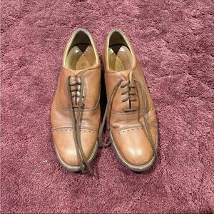 Elegant Tan Leather Men's Oxfords Samuel Hubbard